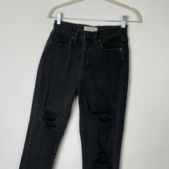 Madewell Mom Jeans Size 24 High Rise Black - Picture 4 of 12